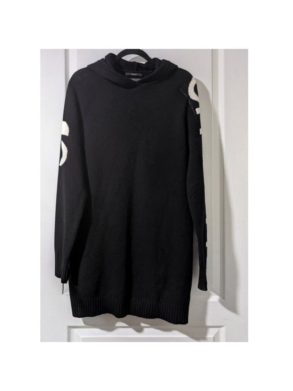 SET | Black "Off-Duty" Wool Tunic Hoodie In Black